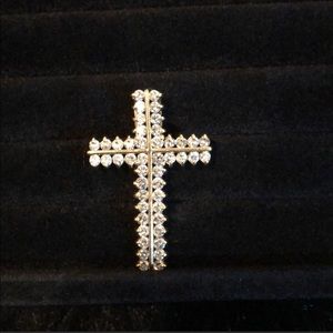 ❌SOLD ON FB Vintage Casted 14kt Gold DIAMOND CROSS